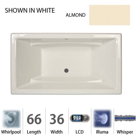 A large image of the Jacuzzi ACE6636 WCR 5IW Almond