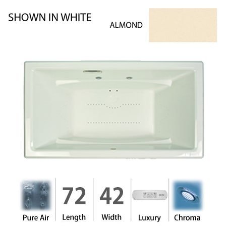 A large image of the Jacuzzi ACE7242 ACR 4CX Almond