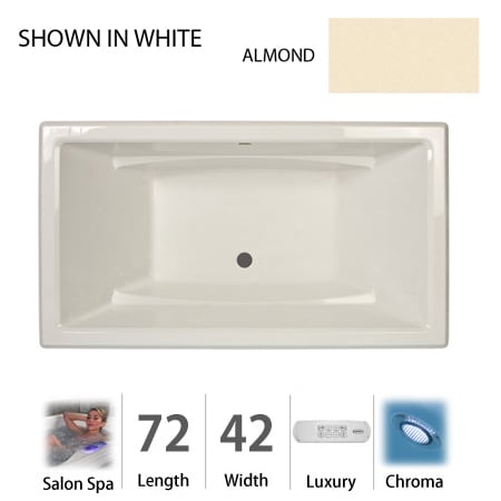 A large image of the Jacuzzi ACE7242 CCR 4CH Almond