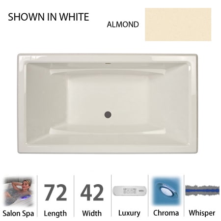 A large image of the Jacuzzi ACE7242 CCR 4CW Almond