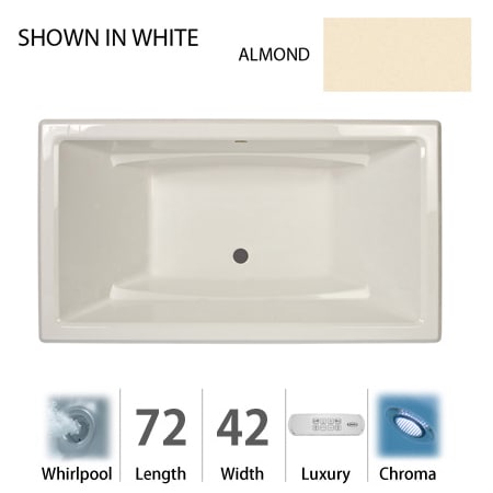 A large image of the Jacuzzi ACE7242 WCR 4CH Almond