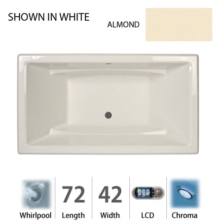 A large image of the Jacuzzi ACE7242 WCR 5CH Almond