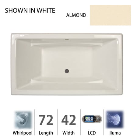 A large image of the Jacuzzi ACE7242 WCR 5IH Almond