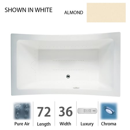 A large image of the Jacuzzi ALL7236 ACR 4CX Almond