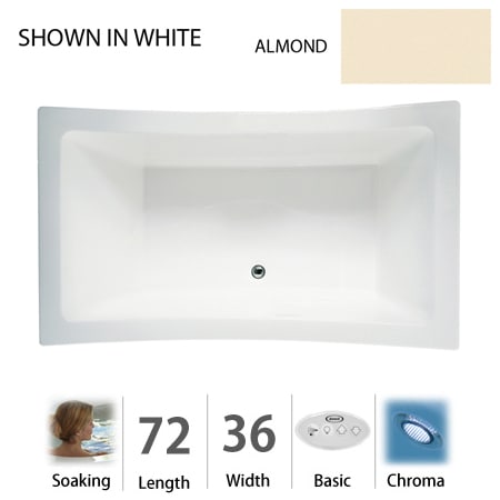 A large image of the Jacuzzi ALL7236 BCX 2CX Almond