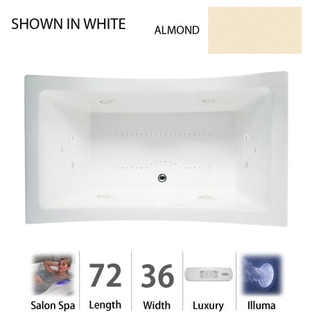 A large image of the Jacuzzi ALL7236 CCR 4IH Almond