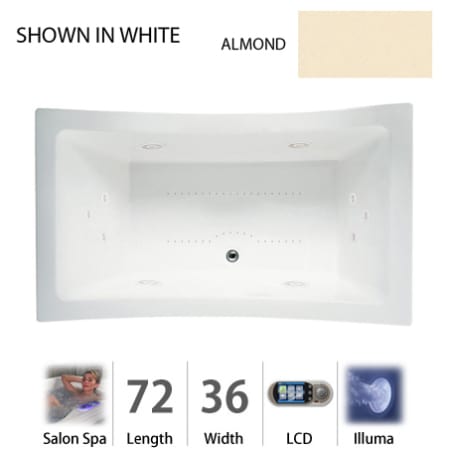 A large image of the Jacuzzi ALL7236 CCR 5IH Almond