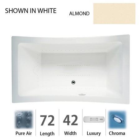 A large image of the Jacuzzi ALL7242 ACR 4CX Almond