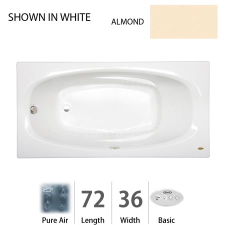 A large image of the Jacuzzi AMI7236 ALR 2XX Almond
