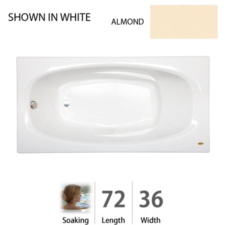 A large image of the Jacuzzi AMI7236 BUX XXX Almond