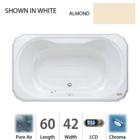 A large image of the Jacuzzi BEL6042 ACR 5CX Almond