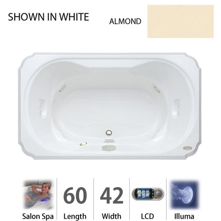A large image of the Jacuzzi BEL6042 CCR 5IH Almond