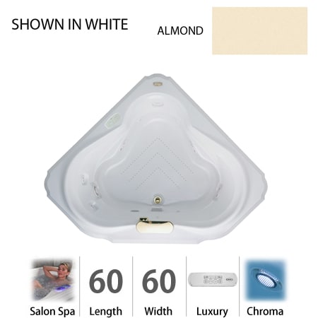 A large image of the Jacuzzi BEL6060 CCR 4CH Almond