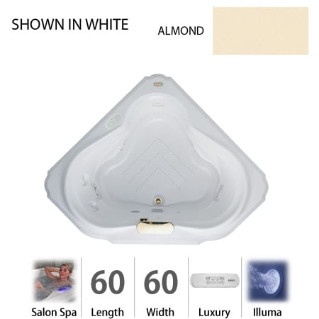 A large image of the Jacuzzi BEL6060 CCR 4IH Almond