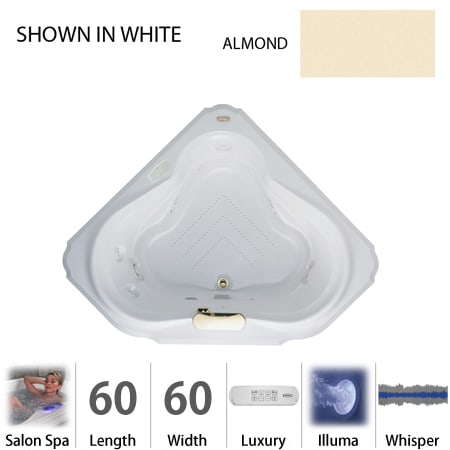 A large image of the Jacuzzi BEL6060 CCR 4IW Almond
