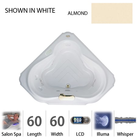 A large image of the Jacuzzi BEL6060 CCR 5IW Almond