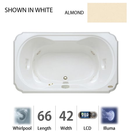 A large image of the Jacuzzi BEL6642 WCR 5IH Almond