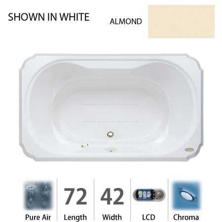 A large image of the Jacuzzi BEL7242 ACR 5CX Almond