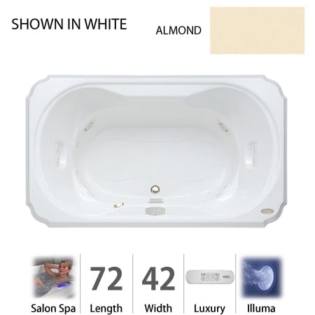 A large image of the Jacuzzi BEL7242 CCR 4IH Almond