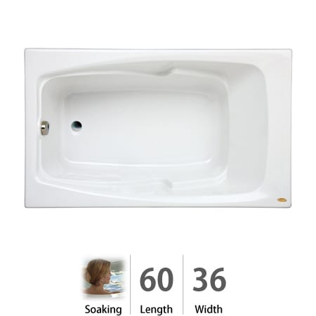Jacuzzi CET6036BUXXXXW White 60" x 36" Cetra® Drop In ...