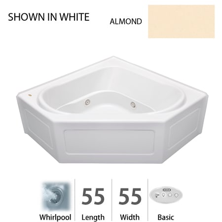 A large image of the Jacuzzi CPS5555 WCR 2XX Almond