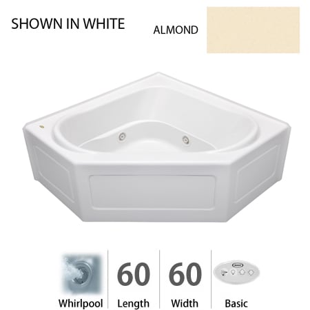 A large image of the Jacuzzi CPS6060 WCR 2XX Almond