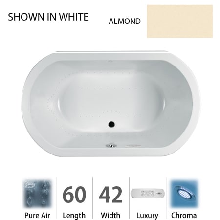 A large image of the Jacuzzi DUE6042 ACR 4CX Almond
