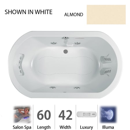 A large image of the Jacuzzi DUE6042 CCR 4IH Almond