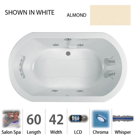 A large image of the Jacuzzi DUE6042 CCR 5CW Almond