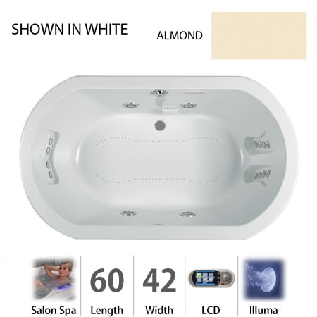 A large image of the Jacuzzi DUE6042 CCR 5IH Almond