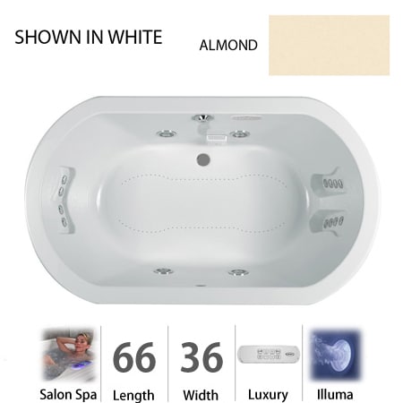 A large image of the Jacuzzi DUE6636 CCR 4IH Almond