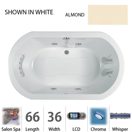 A large image of the Jacuzzi DUE6636 CCR 5CW Almond