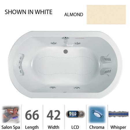 A large image of the Jacuzzi DUE6642 CCR 5CW Almond