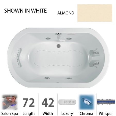 A large image of the Jacuzzi DUE7242 CCR 4CW Almond