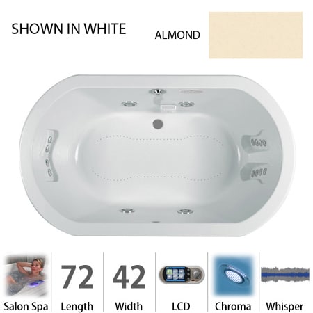 A large image of the Jacuzzi DUE7242 CCR 5CW Almond