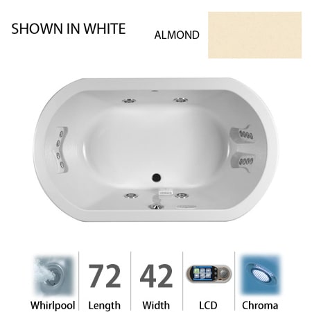 A large image of the Jacuzzi DUE7242 WCR 5CH Almond
