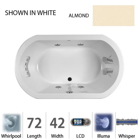 A large image of the Jacuzzi DUE7242 WCR 5IW Almond