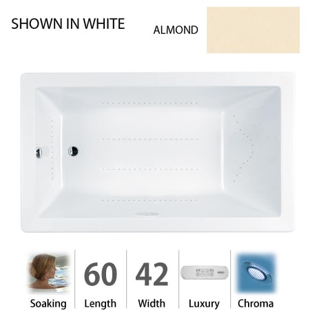 A large image of the Jacuzzi ELA6042 ALR 4CX Almond