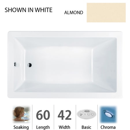 A large image of the Jacuzzi ELA6042 BUX 2CX Almond
