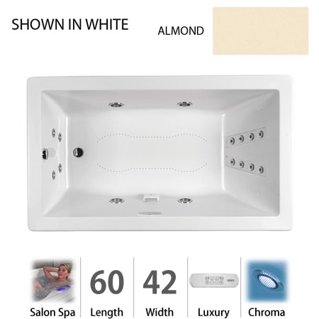 A large image of the Jacuzzi ELA6042 CRL 4CH Almond