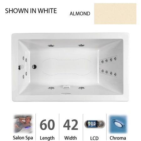 A large image of the Jacuzzi ELA6042 CRL 5CH Almond