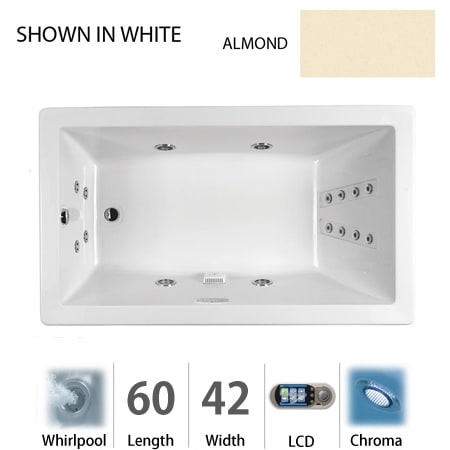 A large image of the Jacuzzi ELA6042 WLR 5CH Almond