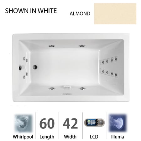 A large image of the Jacuzzi ELA6042 WLR 5IH Almond
