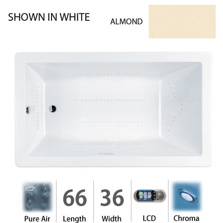 A large image of the Jacuzzi ELA6636 ALR 5CX Almond
