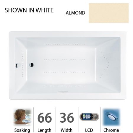 A large image of the Jacuzzi ELA6636 ARL 5CX Almond