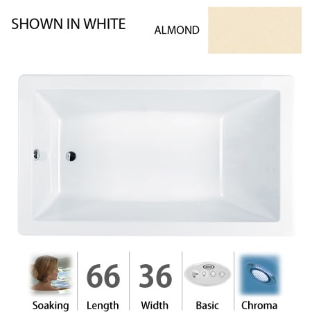 A large image of the Jacuzzi ELA6636 BUX 2CX Almond