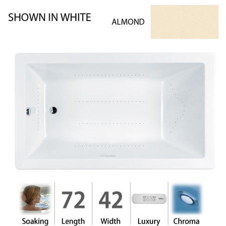 A large image of the Jacuzzi ELA7242 ALR 4CX Almond
