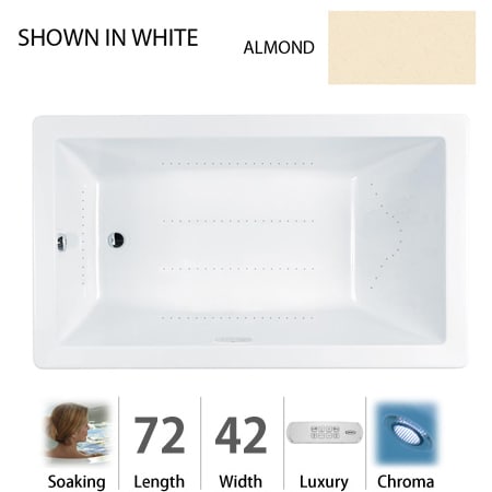 A large image of the Jacuzzi ELA7242 ARL 4CX Almond