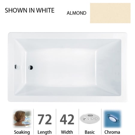 A large image of the Jacuzzi ELA7242 BUX 2CX Almond