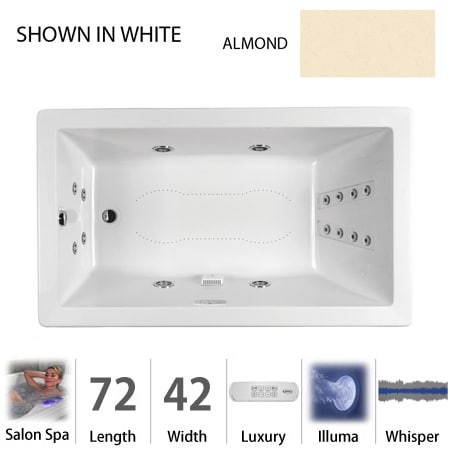 A large image of the Jacuzzi ELA7242 CRL 4IW Almond